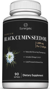 Sunergetic frente del envase mostrando 90 softgels y claridad de dosificación