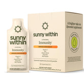 Sunny Within vista frontal del envase que destaca sus 6 ingredientes y sabor