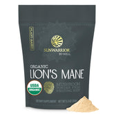Sunwarrior frontal del empaque mostrando bolsa resellable y beneficios claros