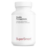 Supersmart Double Pomegranate frasco frontal mostrando diseño y cantidad