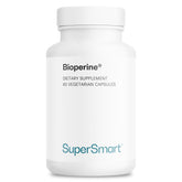 Supersmart envase frontal Bioperine mostrando la presentación y beneficio de absorción
