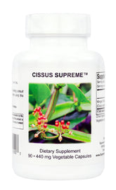 Supreme Nutrition Cissus Supreme vista frontal del envase, claridad de ingredientes