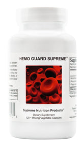 Supreme Nutrition Hemo Guard Supreme frasco frontal con cápsulas visibles y confianza