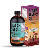 Sweet Sunnah botella frontal 16 oz de aceite de semilla negra, protección en vidrio