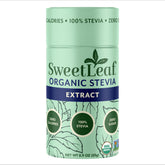 SweetLeaf shaker frontal mostrando el envase y facilidad de dosificación