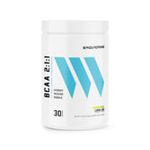 Swolverine frasco frontal del producto limón-lima mostrando etiqueta transparente y beneficios