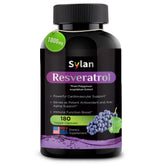 SYLAN frasco frontal del resveratrol 1000 mg, presentación clara y confiable