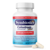 Symbiotics frasco frontal mostrando etiqueta clara y beneficio inmunológico