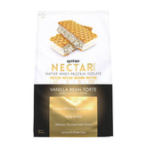 Syntrax Nectar Sweets envase frontal con etiqueta clara y beneficio de proteína pura