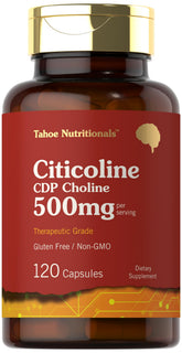 Tahoe Nutritionals frasco frontal mostrando 120 cápsulas y beneficios claros