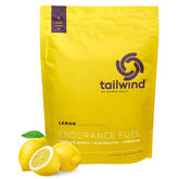 Tailwind Endurance Fuel limón envase frontal mostrando raciones y beneficios