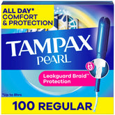 Tampax envase frontal mostrando cantidad y protección