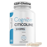 Teaveli frasco frontal mostrando Cognizin para claridad mental