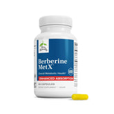 Terry Naturally frasco frontal de Berberine MetX mostrando la presentación y beneficios