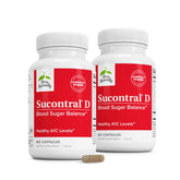 Terry Naturally Sucontral D vista frontal del empaque mostrando pack dos frascos y beneficio de suministro prolongado