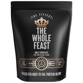 The Fittest envase frontal Whole Feast mostrando etiqueta y beneficio proteico