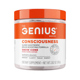 The Genius Brand frasco frontal con sabor Snow Cone y beneficio de claridad