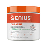 The Genius Brand envase frontal mostrando sabor y porciones