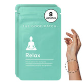 The Good Patch empaque frontal mostrando el diseño y beneficio de calma portátil