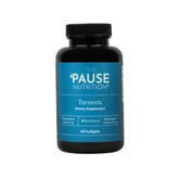 The 'Pause Life frasco frontal mostrando 60 cápsulas y beneficio de conveniencia