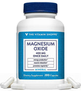 The Vitamin Shoppe envase frontal mostrando 200 cápsulas y beneficio de aporte diario