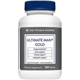 The Vitamin Shoppe frasco Ultimate Man al frente mostrando diseño y beneficio de suministro prolongado