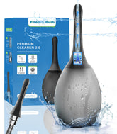 TheClover vista frontal del kit Douche mostrando el cuerpo y boquilla, facilidad de transporte