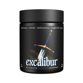 Theorycraft Excalibur frente del envase mostrando dosis claras y beneficio de vitalidad
