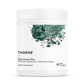 THORNE envase frontal Daily Greens Plus mostrando etiqueta y porciones