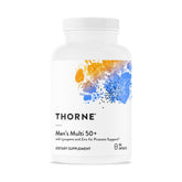 THORNE envase frontal de Men's Multi 50+ mostrando diseño y beneficio general