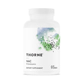 THORNE envase frontal mostrando logo y cantidad, confianza en calidad