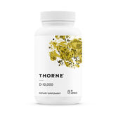 THORNE botella frontal mostrando etiqueta clara y concentración 10,000 UI