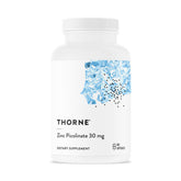 THORNE frasco frontal mostrando 180 cápsulas y beneficios visibles