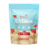 Thryv envase frontal de UVBites mostrando 60 unidades y aspecto sabroso