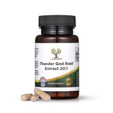 ThunderGodRoot.com frasco delante mostrando 90 cápsulas y marca