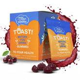 Toast! vista frontal del empaque mostrando packs individuales, facilita llevar y compartir