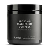 Toniiq frasco frontal mostrando magnesio liposomal, presenta confianza y calidad