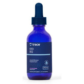 Trace Minerals frasco frontal del Liquid Ionic B12 muestra formato compacto y marca