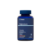 Trace Minerals frasco frontal mostrando 120 tabletas masticables y beneficios claros