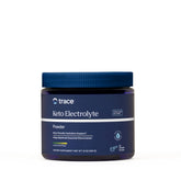 Trace Minerals envase frontal del polvo limón-lima mostrando 55 porciones y beneficios