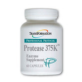 TRANSFORMATION envase frontal de Protease 375K mostrando etiqueta y beneficios