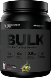 Transparent Labs frente del envase muestra sabor Cherry Kiwi y beneficios claros