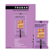 TRUBAR empaque frontal mostrando sabor macchiato y beneficios nutricionales