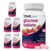 TRUEplus frasco frontal mostrando 50 tabletas y diseño fácil de abrir y almacenar