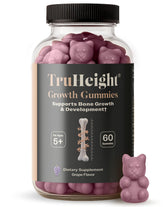 TruHeight frontal del envase mostrando sabor uva y beneficios