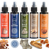 TRUMIRI pack frontal de cinco sprays mostrando variedad aromática y practicidad