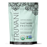 Truvani frasco delantero Mint Chocolate mostrando diseño y beneficio orgánico