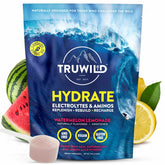 TruWild envase frontal Watermelon Lemonade mostrando sabor refrescante