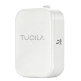 Tuqila difusor frontal blanco mostrando diseño elegante y beneficio de ambientación continua