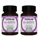 Twinlab frasco frontal con etiquetas claras y beneficio de suministro prolongado